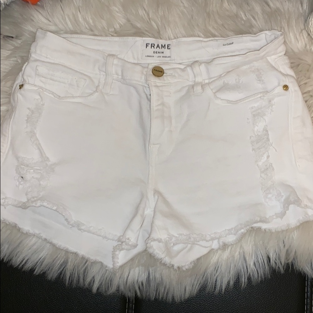 White shorts, never used